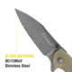 Kilimanjaro Gear Morsa Folding Knife,3.5in,Tan Wood Grain G10 , Black Plain Blade KJ910028