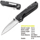 Kilimanjaro Gear Prota Assisted Open Folding Knife,2.6in, Black G10 Handle,Plain Blade KJ910200