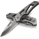 Kilimanjaro Gear Vertice Folding Knife,2.6in,Skeletonized Black Handle, Black Plain KJ910061