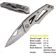 Kilimanjaro Gear Vertice Folding Knife,2.6in,Skeletonized Handle,Plain Blade KJ910062