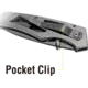 Kilimanjaro Gear Vertice Folding Knife,3in,Skeletonized Black Handle, Black Plain KJ910060