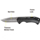 Kilimanjaro Gear Victus Folding Knife,2.5in, Black Handle, Black Plain Edge KJ910086