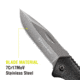Kilimanjaro Gear Victus Folding Knife,2.5in, Black Handle, Black Plain Edge KJ910086