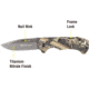 Kilimanjaro Gear Victus Folding Knife,2.5in,Camo Handle, Black Plain Edge KJ910090