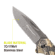 Kilimanjaro Gear Victus Folding Knife,2.5in,Camo Handle, Black Plain Edge KJ910090