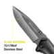 Kilimanjaro Gear Victus Folding Knife,3.5in, Black Handle, Black Plain Edge KJ910048