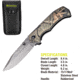 Kilimanjaro Gear Victus Folding Knife,3.5in,Camo Handle, Black Plain Edge KJ910087