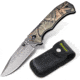 Kilimanjaro Gear Victus Folding Knife,3.5in,Camo Handle, Black Plain Edge KJ910087