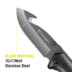 Kilimanjaro Gear Victus Folding Knife,3.5in w/ Gut Hook, Black Handle, Black Plain KJ910049