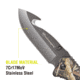 Kilimanjaro Gear Victus Folding Knife,3.5in w/ Gut Hook,Camp Handle, Black Plain KJ910088