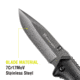 Kilimanjaro Gear Victus Folding Knife,3in, Black Handle, Black Plain Edge KJ910085