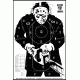Killer Targets Homicidal Killer in Hockey Mask with Chainsaw Target - Pack of 10