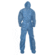 Kimberly Clark KleenGuard A20 Coveralls, Zipper Front w/Wrists, Ankles, Hood and Boots, Denim Blue, Large, Case of 24, 58523