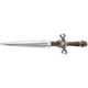 Kit Rae DeathS Head Dagger With Plaque and sculptural metal hand guard and pommel, KR0048