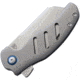 Kizer Cutlery C01E Framelock Left Hand Folding Knife, 3.25in Stonewash S35Vn SS Blade, Gray Satin Titanium Handle, Pocket Clip, Left Hand Version, KI4488L1