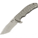 Kizer Cutlery Caligine Framelock Folding Knife,3.625in,CPM-S35VN Steel,Tanto,Stonewash,Gunmetal Gray,Titanium Handle KI401DT2