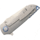Kizer Cutlery Critical Folding Knife, 3.75in Stonewash Wharncliffe Blade, Gray Matte Finish Titanium Handle, Glass Breaker, Camo Nylon Case, KI4508