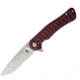 Kizer Cutlery Dukes Linerlock Black/Red Folding Knife,3in,Standard Edge,Satin,Black and Red,G10 Handle KIV3466A2