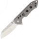 Kizer Cutlery Guru Framelock Folding Knife,3in,S35VN Steel,Standard Edge,Satin,Gray Titanium Handle Titanium with Machined Holes KI3504K1