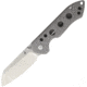 Kizer Cutlery Guru Framelock Folding Knife,3in,S35VN Steel,Standard Edge w/ Thumb Stud,Satin,Gray Titanium Handle Titanium with Machined Holes, KI3504A1