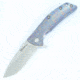 Kizer Cutlery Ki3404A2 Folding Knife,3in,Blue Anodized Titanium,Satin Drop Point KI3404A2