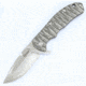 Kizer Cutlery Ki401B1 Folding Knife,4.09in,Natural Titanium,Satin Drop Point KI401B1
