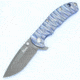 Kizer Cutlery Ki401B2 Folding Knife,4.09in,Blue Titanium,Coated Drop Point KI401B2