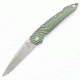 Kizer Cutlery Ki4419A3 Folding Knife,3.55in,OD Green Aluminum,Satin Drop Point KI4419A3