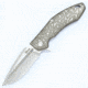 Kizer Cutlery Ki4431 Folding Knife,4.1in,Natural Titanium w/Pattern,Satin Drop Point KI4431, EDEMO1