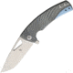 Kizer Cutlery Kyre Framelock Folding Knife,3.5in,S35VN Steel,Standard Edge,Satin,Gray,Titanium Handle KI4484A2