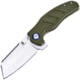 Kizer Cutlery Mini C01C Linerlock Folding Knife, 2.5in Satin Vg-10 SS Wharncliffe Blade, Green G10 Handle, Pocket Clip, V3488-A2