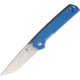 Kizer Cutlery Mini Domin Linerlock Blue Folding Knife, 2.75in Stonewash Bohler N690 SS Blade, Blue G10 Handle, Thumb Stud, Pocket Clip, V3516N2
