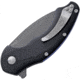 Kizer Cutlery Roach Linerlock Folding Knife, 3.5in Gray Titanium Coated Bohler N690 SS Blade, Black G10 Handle, Pocket Clip, V4477N1