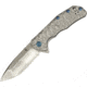 Kizer Cutlery Shoal Framelock Folding Knife,3.5in,Drop Point,Grey,Titanium Handle KI4469A1