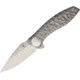 Kizer Cutlery SLT Framelock Folding Knife,3.625in,S35VN Steel,Standard Edge,Stonewash,Gray, Hammered Titanium Handle KI4474A2