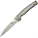 Kizer Cutlery Splinter Framelock Folding Knife,3.5in,Drop Point,Stonewash,Gray,Aluminum Handle KI3457TI1