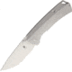 Kizer Cutlery T1 Folder CPM-S35VN Folding Knife,3.25in,CPM S35VN Steel,Drop Point,Stonewash,Matte Silver,Titanium Handle KI3490