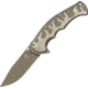Kizer Cutlery Titanium Framelock Folding Knife,3.75in,Gray,Gray,Titanium Handle KI4447A1