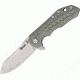 Kizer Cutlery Titanium Framelock Knife, Anodized green/gray titanium handle KI4423