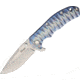 Kizer Cutlery Titanium Framelock Fold Knife, SS drop point fine edge blade, Stonewash/Spectrum Gloss handle KI401C2