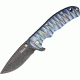 Kizer Cutlery Titanium Framelock Fold Knife, SS drop point fine edge blade, Black/Spectrum Gloss Handle KI401C3
