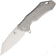 Kizer Cutlery Uprising CPM-S35VN Folding Knife,3.5in,CPM S35VN Steel,Wharncliffe,Stonewash,Matte Silver,Titanium Handle KI4491A2