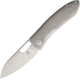 Kizer Cutlery Wanderer Framelock Folding Knife, 3.5in Stonewash Cpm S35Vn SS Drop Point, Gray Matte Finish Titanium Handle, Thumb Pull, Pocket Clip, Camo Nylon Case, KI4500