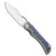 Kizer Kizer Allure Liner Lock Knife Titanium + Vortex Micarta 3.5" Satin S45VN, Blue/Gray, CPM S45VN, adult, BHQ-227974
