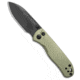 Kizer Kizer Azo Drop Bear II Button Liner Lock Knife Aluminum V3619.2CD1, Green, Nitro-V, adult, BHQ-218475