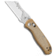 Kizer Kizer Drop Bear Utility Clutch Lock Knife Brown Micarta 2.7" Satin V3619JA7, Brown, Stainless Steel, adult, BHQ-216220