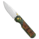 Kizer Kizer Militaw Clutch Lock Knife Green G-10/Mkuruti Wood 3.4" Satin Nitro-V, Green/Wood, Nitro-V, adult, BHQ-224708