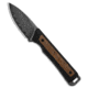 Kizer Kizer Whiskey Jack Fixed Blade Knife Black G-10/Mkuruti Wood 2.1" Damascus, Black/Brown, Damascus, adult, BHQ-225915