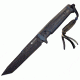 Kizlyar Aggressor Tactical Fixed Blade Knife,6in,Black Titanium Tanto Blade,Black Kraton Handle KK0013