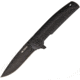 Kizlyar Biker Linerlock Black Folding Knife,3.625in,D2 Tool Steel,Standard Edge,Black,G10 Handle KK0134